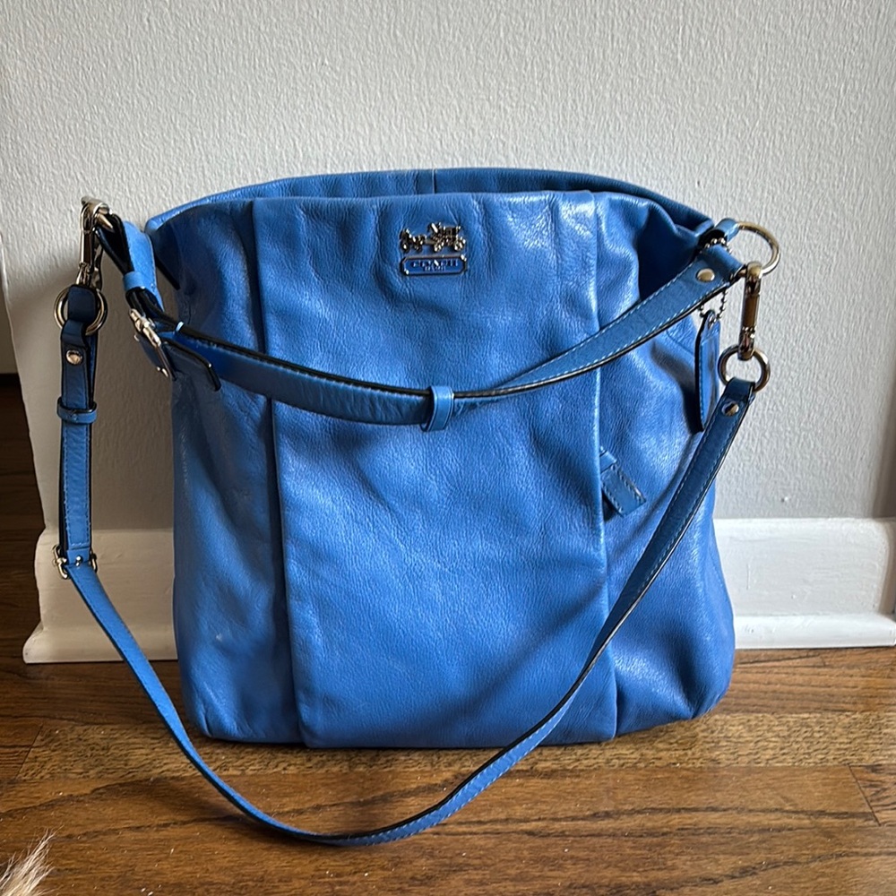 Coach Blue Shoulder Tote Bag